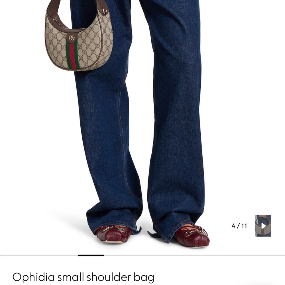 Gucci Ophidia Beige and Burgundy Shoulder Bag - Picture 4 of 11